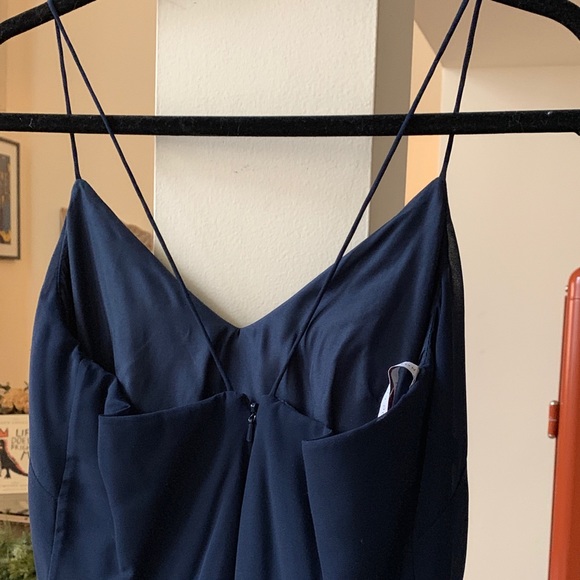 Jenny Yoo Innes Chiffon Navy Dress - Picture 6 of 7